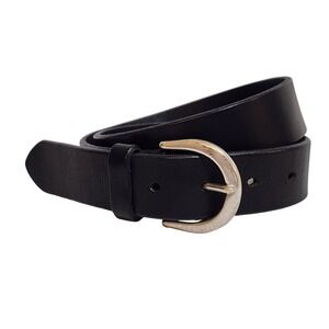 Eddie Bauer Women's Leather Belt Solid Brass Buckle Sz. M